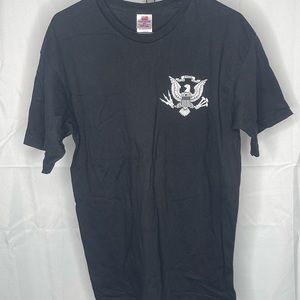 Brand New Large Black T/White Letters Blue Collar Brother Hood T-Shirt